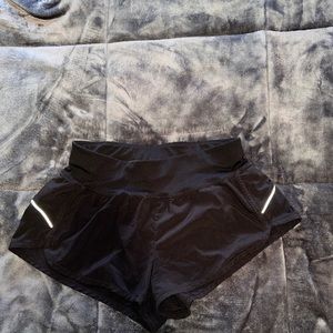 Black running shorts